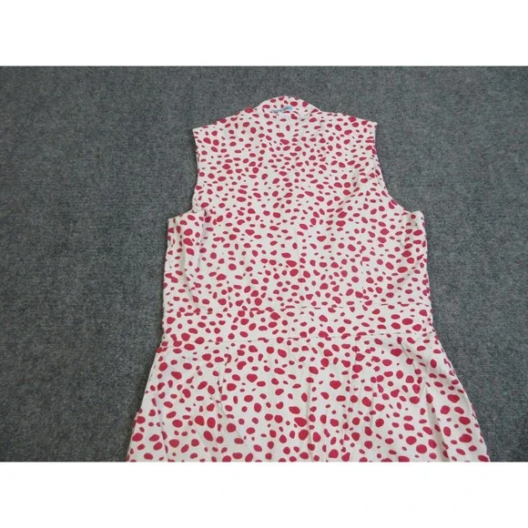 J McLaughlin Dress Womens 12 Multicolor Polka Dot Sleeveless Sheath Knee Length - Picture 14 of 14